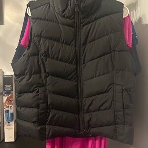 Lands' End Black Quilted Puffer Vest